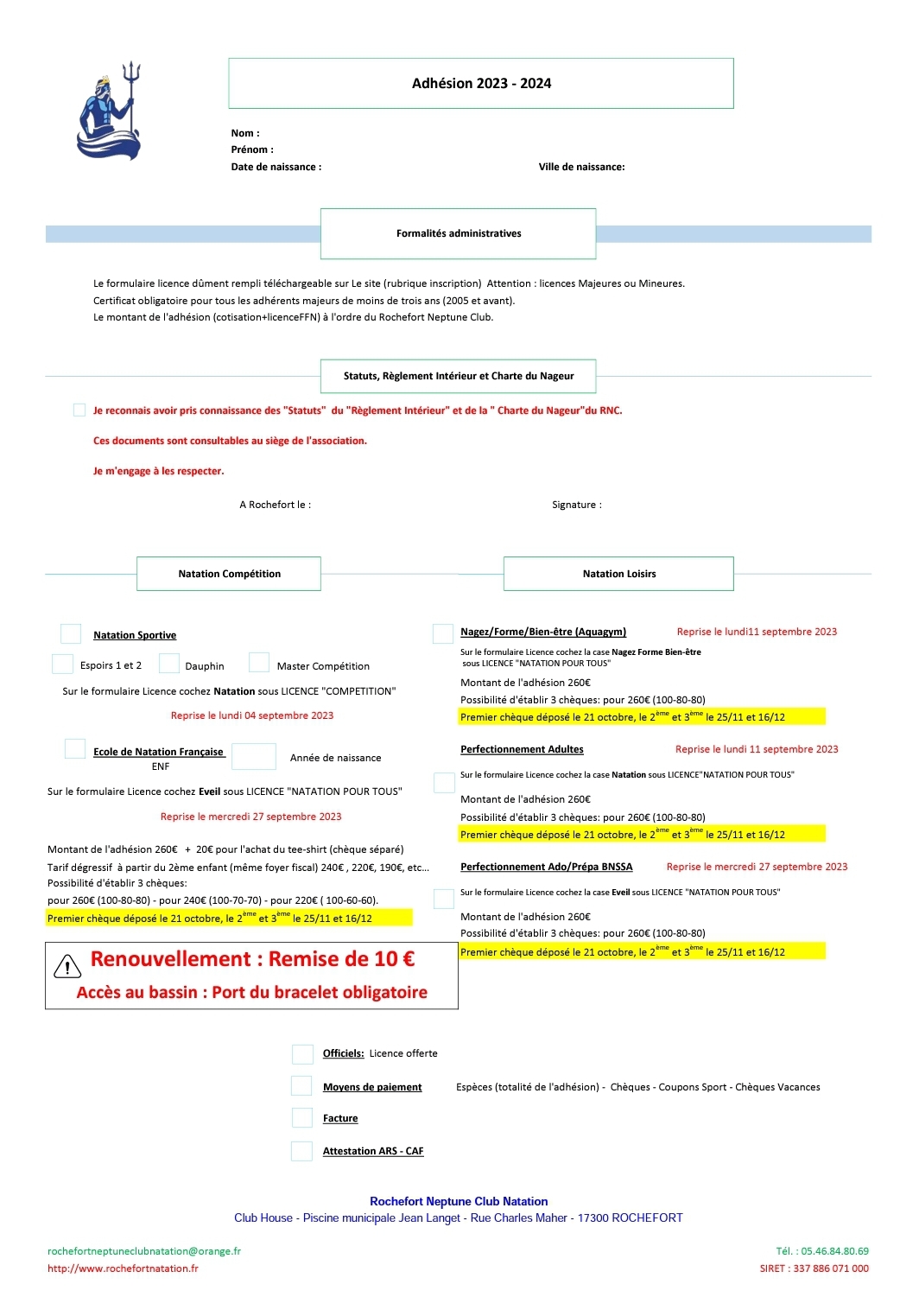 Bulletin d'inscription