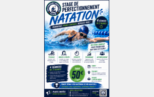 🏊 Stages de perfectionnement natation - 12 ans et +