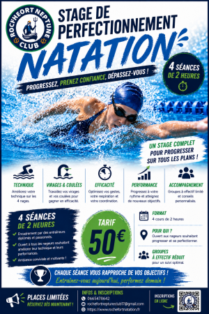 🏊 Stages de perfectionnement natation - 12 ans et +